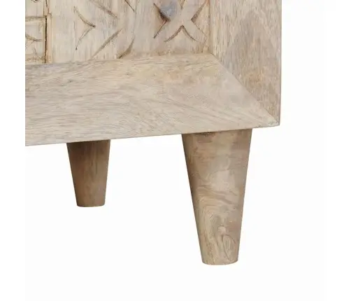 Naktsgaldiņš Ar Atvilktni Bēša 50 X 33 X 60 Cm Mango Masīvkoks Vidaxl