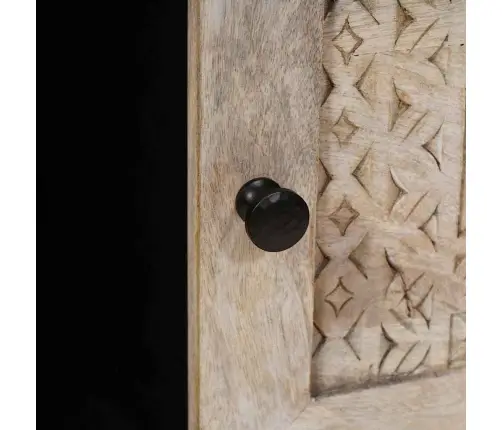 Kohvilaud Riiuliga Uksega Beež 100 X 54 X 40 Cm Mangopuit