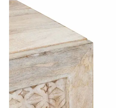 Televizora Skapīša Balts 80 X 33 X 46 Cm Mango Masīvkoks Vidaxl