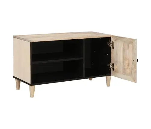 Televizora Skapīša Balts 80 X 33 X 46 Cm Mango Masīvkoks Vidaxl