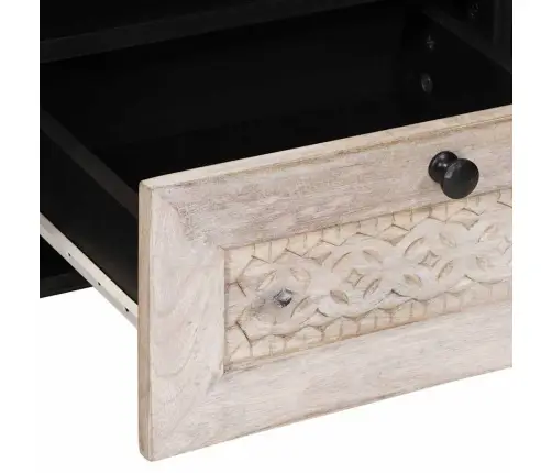 Televizora Skapīša Balts 105 X 33 X 46 Cm Mango Masīvkoks Vidaxl