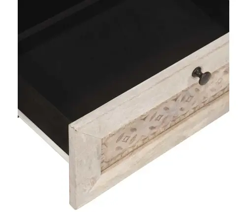 Televizora Skapīša Balts 80 X 33 X 46 Cm Mango Masīvkoks Vidaxl