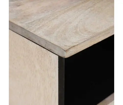 Televizora Skapīša Balts 100 X 33 X 46 Cm Mango Masīvkoks Vidaxl