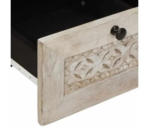 Televizora Skapīša Balts 100 X 33 X 46 Cm Mango Masīvkoks Vidaxl