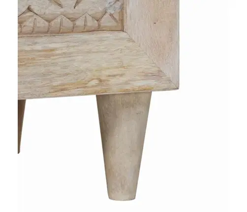 Televizora Skapīša Balts 100 X 33 X 46 Cm Mango Masīvkoks Vidaxl