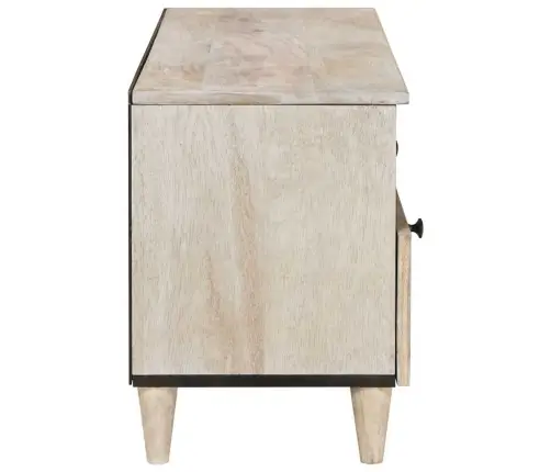 Televizora Skapīša Balts 100 X 33 X 46 Cm Mango Masīvkoks Vidaxl