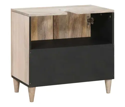 Vannas Istabas Skapītis Balts 62 X 33 X 58 Cm Cieta Mango Koka Vidaxl