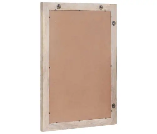 Spogulis Ar Spoguli Balts 57 X 70 X 3 Cm Mango Masīvkoks Vidaxl