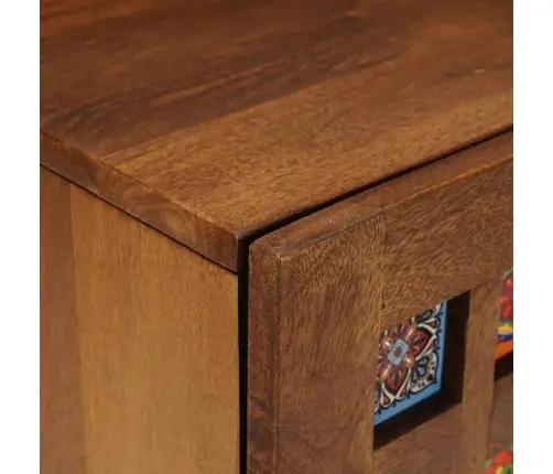 Šalia Lovos Spintelė 2 Pcs Ruda 40 X 33,5 X 46 Cm