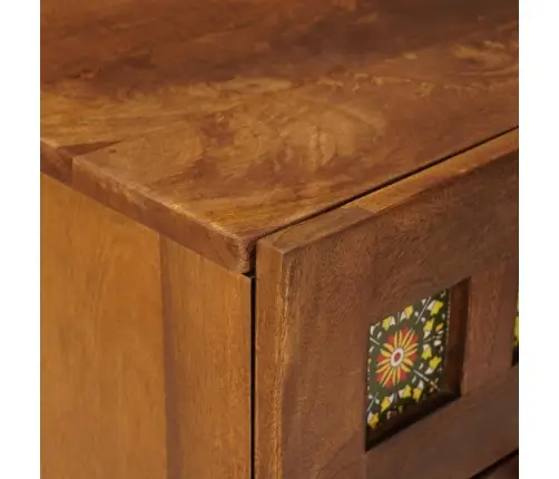 Nakts Skapītis 2 Pcs Brūna 40 X 33,5 X 46 Cm Cieta Mango Koksne Vidaxl