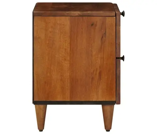 Nakts Skapītis 2 Pcs Brūna 40 X 33,5 X 46 Cm Cieta Mango Koksne Vidaxl