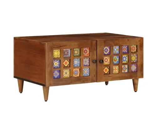 Kafijas Galdiņš Brūna 80 X 50 X 40 Cm Cieta Mango Koksne Vidaxl