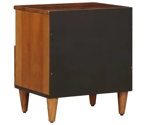 Nakts Skapītis 2 Pcs Brūna 40 X 33 X 46 Cm Cieta Mango Koksne Vidaxl