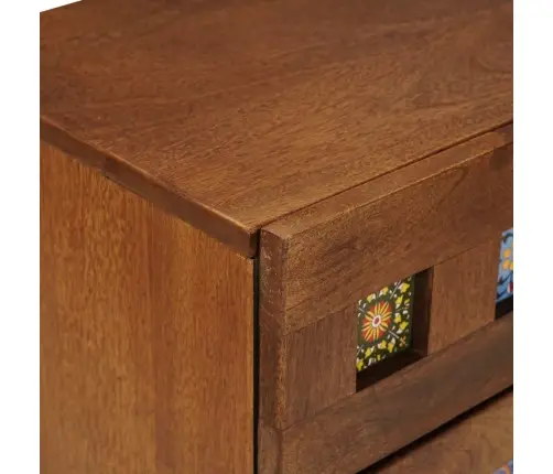 Nakts Skapītis Brūna 50 X 33 X 60 Cm Cieta Mango Koksne Vidaxl