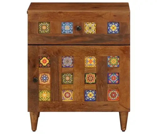 Nakts Skapītis Brūna 50 X 33 X 60 Cm Cieta Mango Koksne Vidaxl