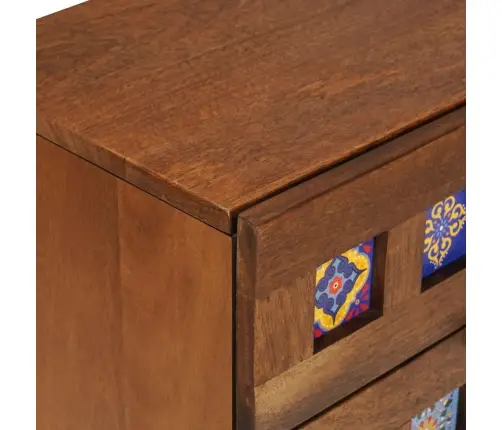 Nakts Skapītis Brūna 50 X 33 X 60 Cm Cieta Mango Koksne Vidaxl