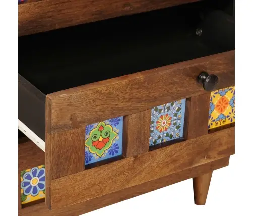 Nakts Skapītis Brūna 50 X 33 X 60 Cm Cieta Mango Koksne Vidaxl