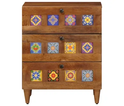 Nakts Skapītis Brūna 50 X 33 X 60 Cm Cieta Mango Koksne Vidaxl