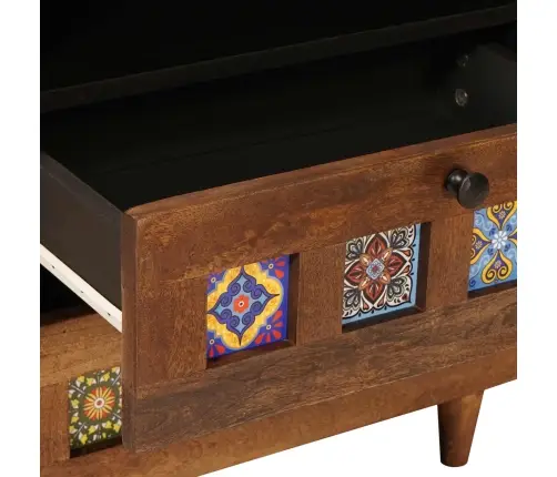 Nakts Skapītis Brūna 50 X 33 X 60 Cm Cieta Mango Koksne Vidaxl