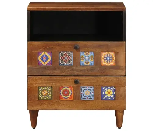 Nakts Skapītis Brūna 50 X 33 X 60 Cm Cieta Mango Koksne Vidaxl