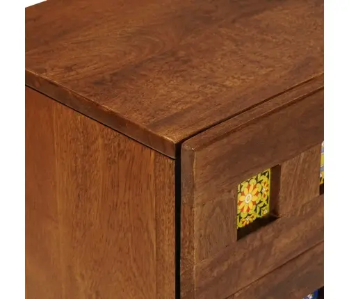 Nakts Skapītis Brūna 50 X 33 X 60 Cm Cieta Mango Koksne Vidaxl