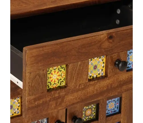 Nakts Skapītis Brūna 50 X 33 X 60 Cm Cieta Mango Koksne Vidaxl