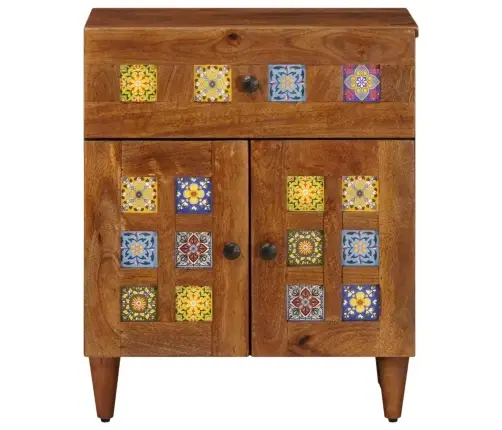 Nakts Skapītis Brūna 50 X 33 X 60 Cm Cieta Mango Koksne Vidaxl