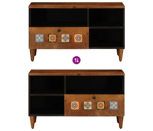 Telerikapp Sahtliga Pähklipuit 80 X 33 X 46 Cm Tugev Mango Puu