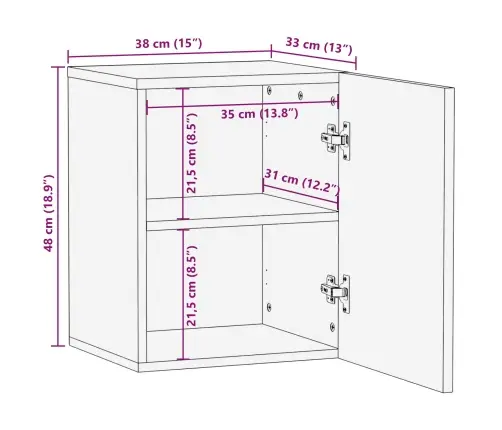 Vannas Istabas Karājamais Skapis Ar Uzglabāšanu Valriekstu Koks Vidaxl