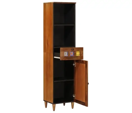 Vannitoa Kapp Sahtliga Riiuliga Pähklipuit 38 X 33,5 X 160 Cm