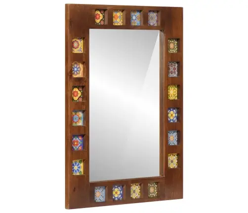 Vannas Istabas Spogulis Valriekstu Koks 50 X 70 X 3 Cm Vidaxl