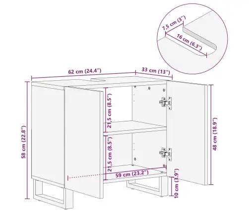 Vannas Istabas Izlietnes Skapītis Vienkrāsains Vidaxl