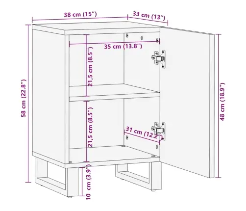 Vannas Istabas Skapītis Vienkrāsains Vidaxl