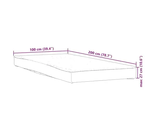 Matraču Pārvalki, Balta, 100X200 Cm, Ūdensdroši Vidaxl