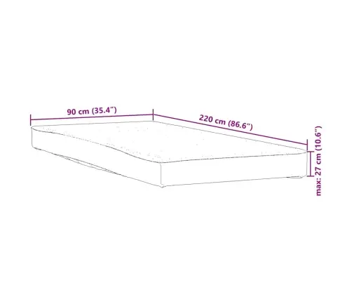 Kaitsemadrats, Valge, 90X220 cm Veekindel