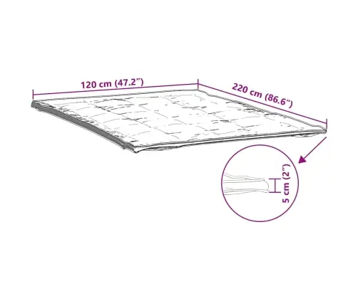 Matraču Pārvalki, Balta, 120X220 Cm Vidaxl