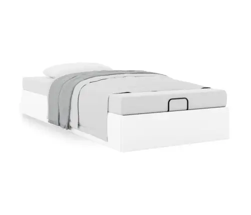 Osmaņu Gultas Rāmis Bez Matrača Balta 80X200 Cm Mākslīgā Āda Vidaxl