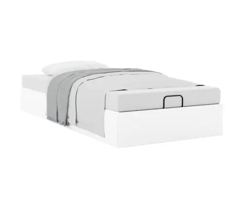 Osmaņu Gultas Rāmis Bez Matrača Balta 80X200 Cm Mākslīgā Āda Vidaxl