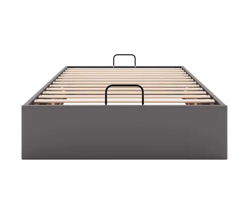 Osmaņu Gultas Rāmis Bez Matrača Pelēks 80X200 Cm Mākslīgā Āda Vidaxl