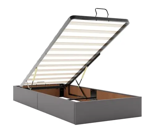 Osmaņu Gultas Rāmis Bez Matrača Pelēks 80X200 Cm Mākslīgā Āda Vidaxl