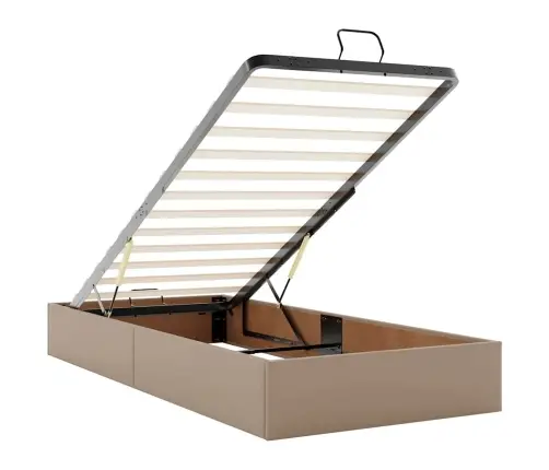 Osmaņu Gultas Rāmis Bez Matrača Kapučīno 80X200 Cm Mākslīgā Āda Vidaxl