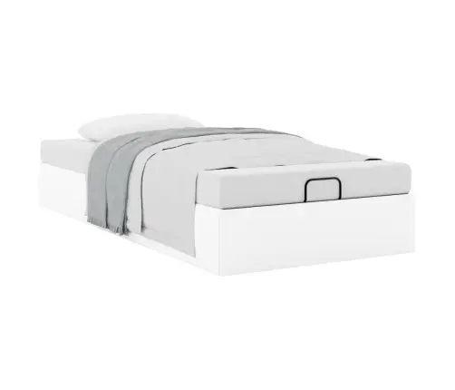 Osmaņu Gultas Rāmis Bez Matrača Balta 90X190 Cm Mākslīgā Āda Vidaxl