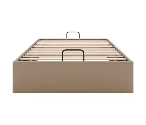 Osmanų Lovos Rėmas Be Čiužinio, Kapučino, 90X190cm Dirbt. Oda