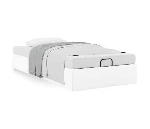 Osmaņu Gultas Rāmis Bez Matrača Balta 90X200 Cm Mākslīgā Āda Vidaxl