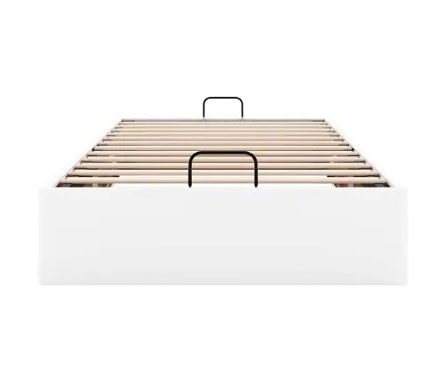 Osmaņu Gultas Rāmis Bez Matrača Balta 90X200 Cm Mākslīgā Āda Vidaxl