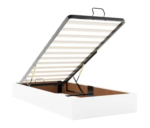 Osmaņu Gultas Rāmis Bez Matrača Balta 90X200 Cm Mākslīgā Āda Vidaxl