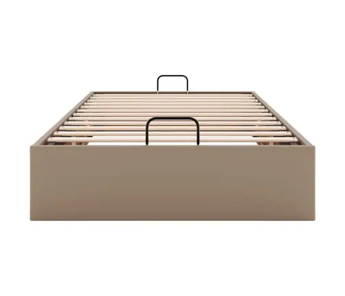 Osmanų Lovos Rėmas Be Čiužinio, Kapučino, 90X200cm Dirbt. Oda