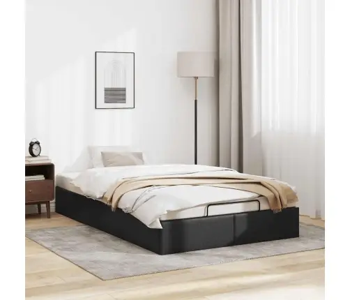 Osmaņu Gultas Rāmis Bez Matrača Melns 120X190 Cm Mākslīgā Āda Vidaxl