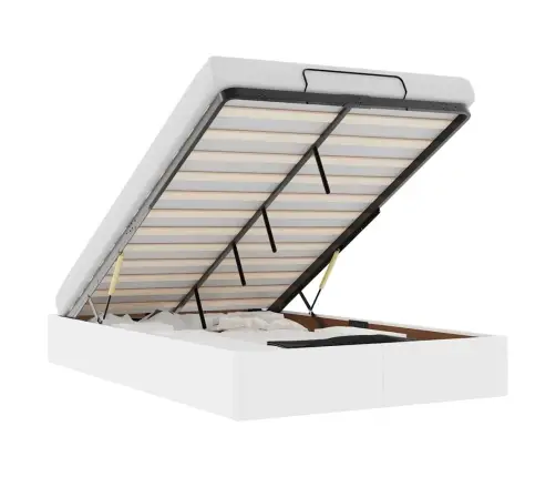 Osmanų Lovos Rėmas Be Čiužinio, Baltas, 120X190cm Dirbt. Oda