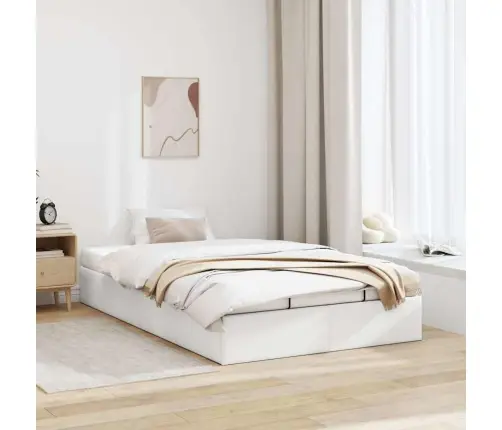 Osmanų Lovos Rėmas Be Čiužinio, Baltas, 120X190cm Dirbt. Oda